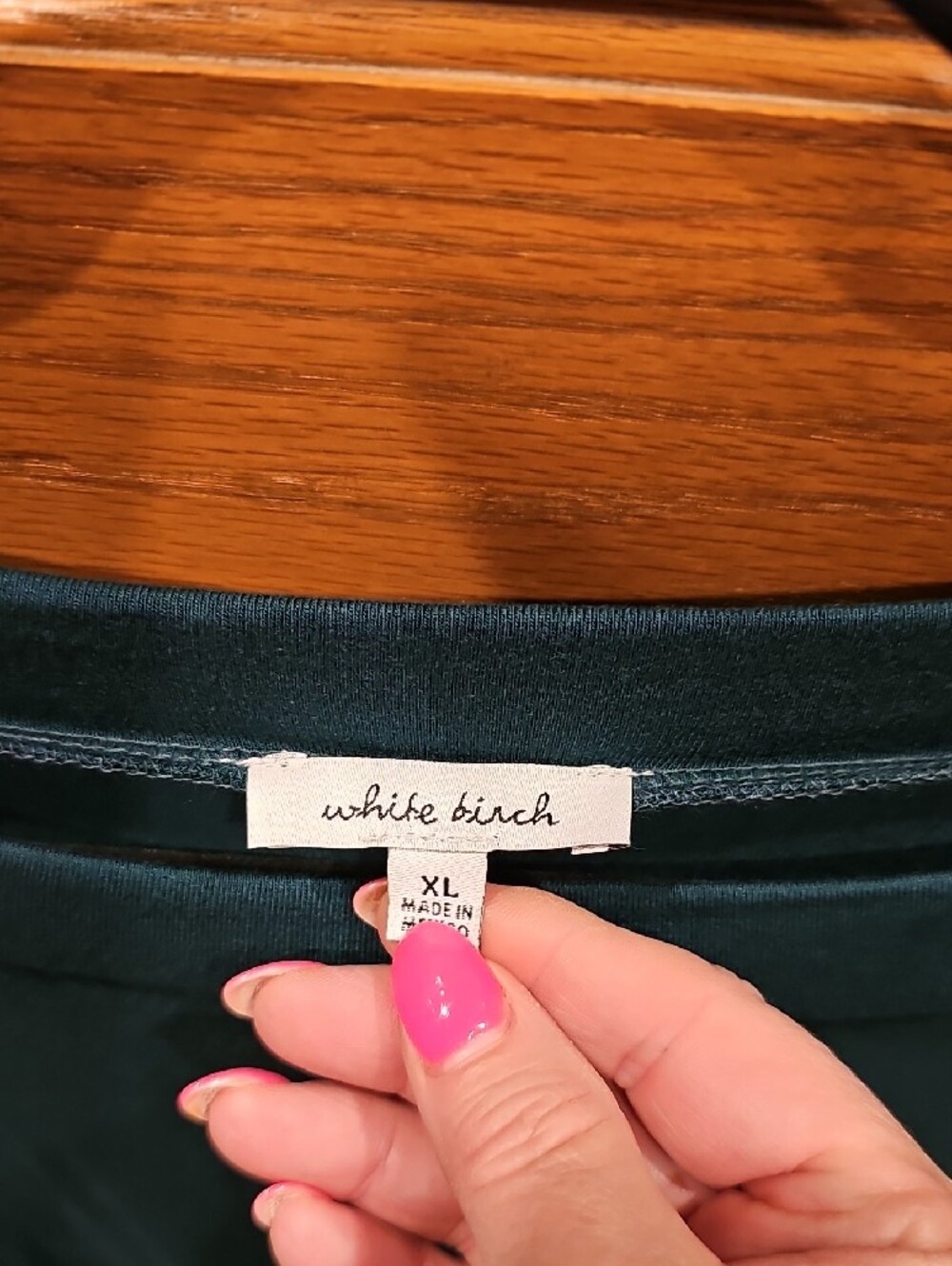 white birch Deep Teal Twist-Front Long Sleeve Top - Picture 2 of 3